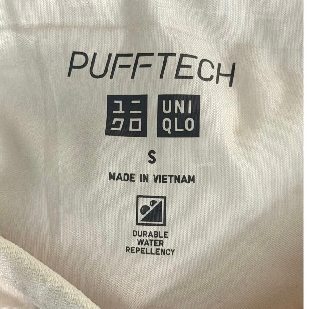 UNIQLO PUFFTECH Cream puff jacket size small durable water repellent - Picture 2 of 6